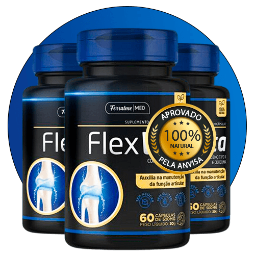 Varios potes do Flex Vita com selo de garantia